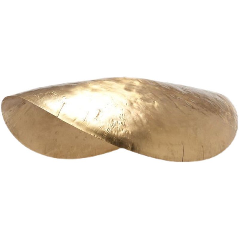 Lotus leaf shaped pendant light with a shallow sculptural shade, view 2