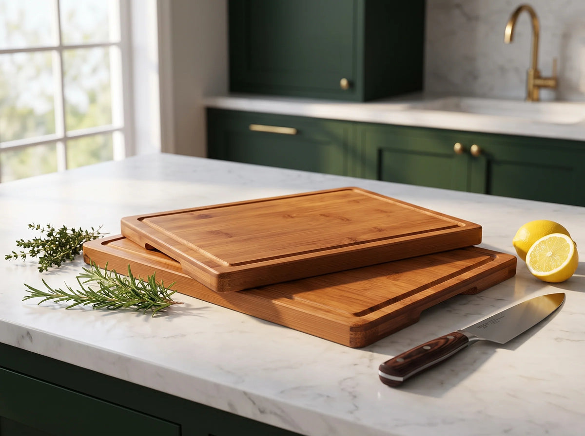 Carbonized Bamboo Cutting Boards, Set of 3