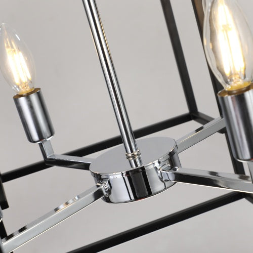 Tiered eight-lantern farmhouse chandelier, view 3
