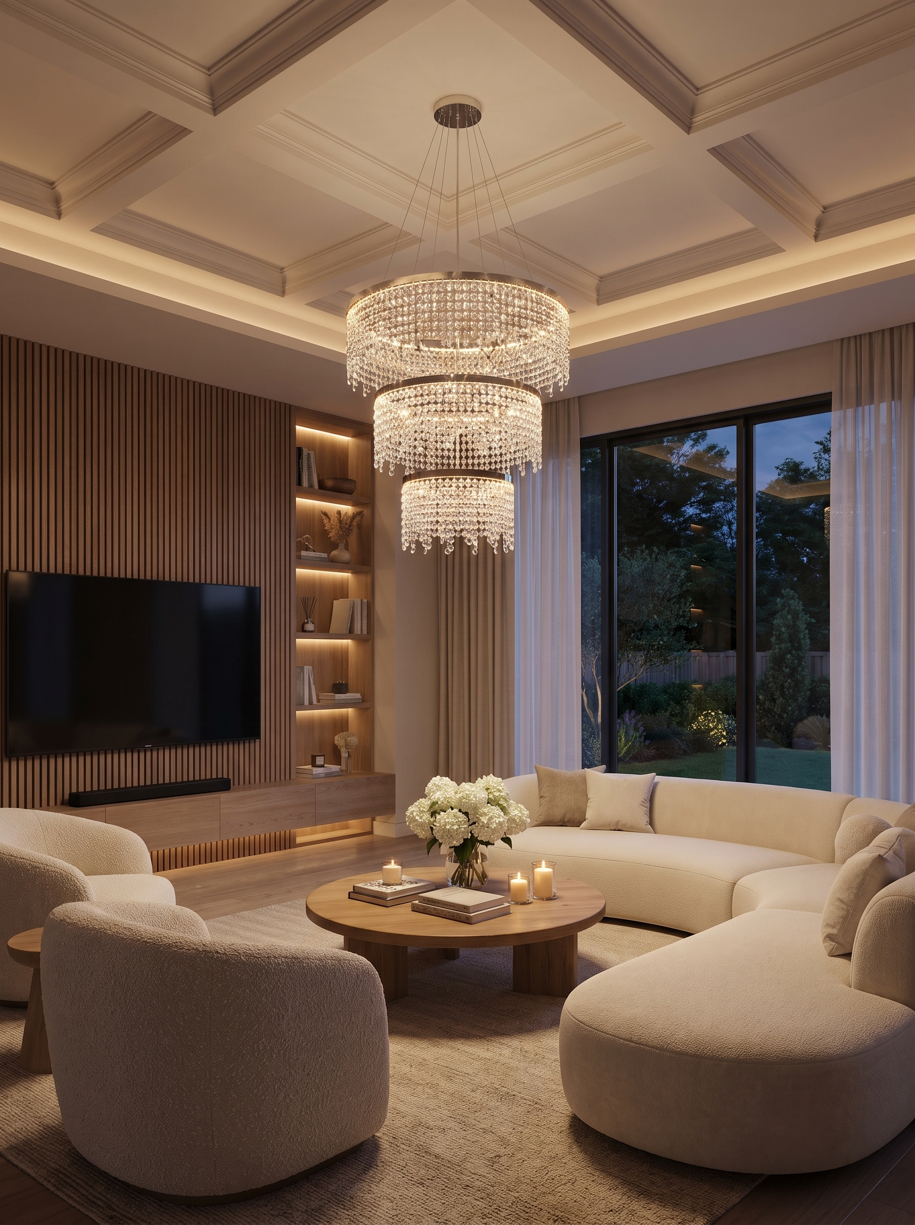 24 Inch Crystal LED Chandelier lifestyle 3