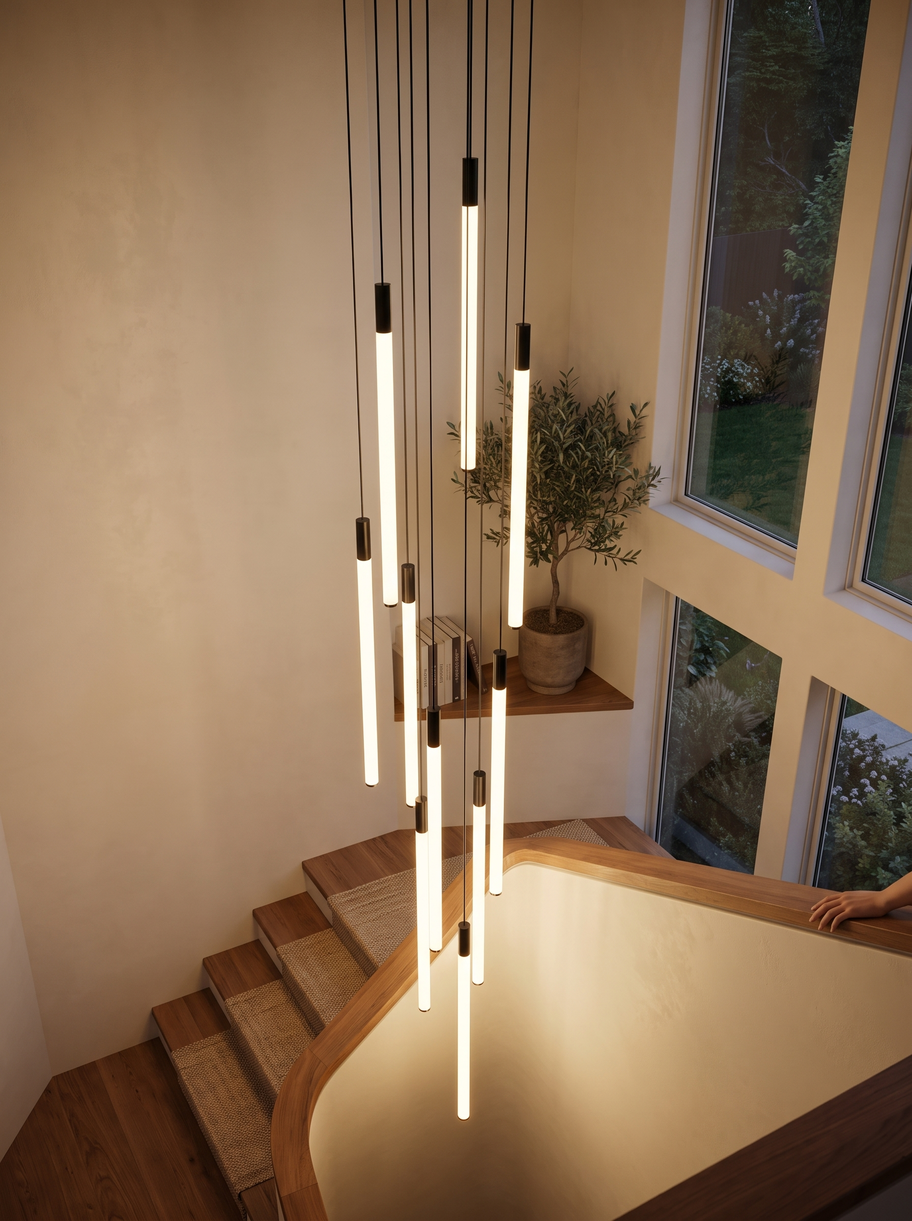 Spiral Staircase Chandelier lifestyle 1