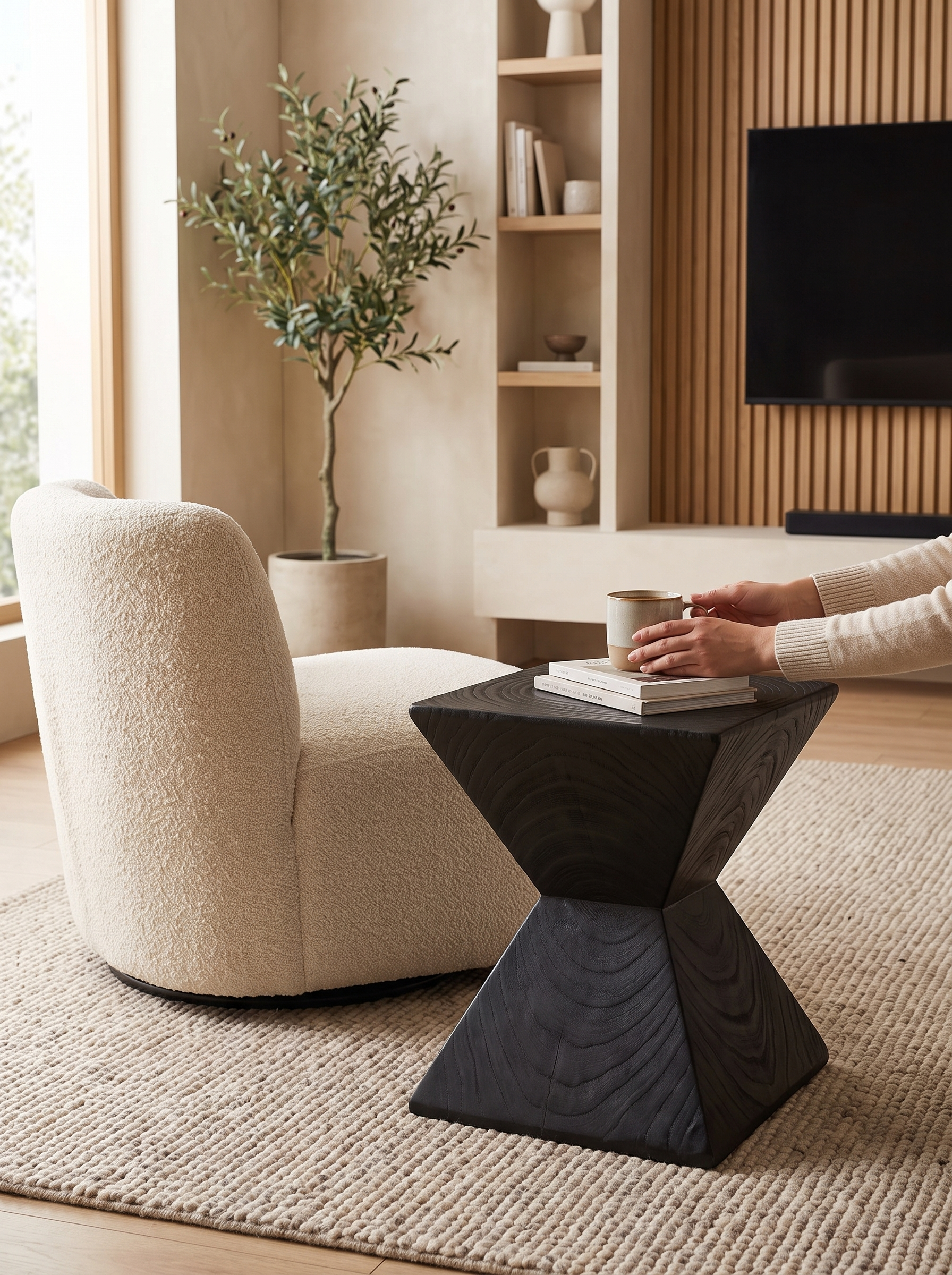 Log Sofa Side Table lifestyle 1