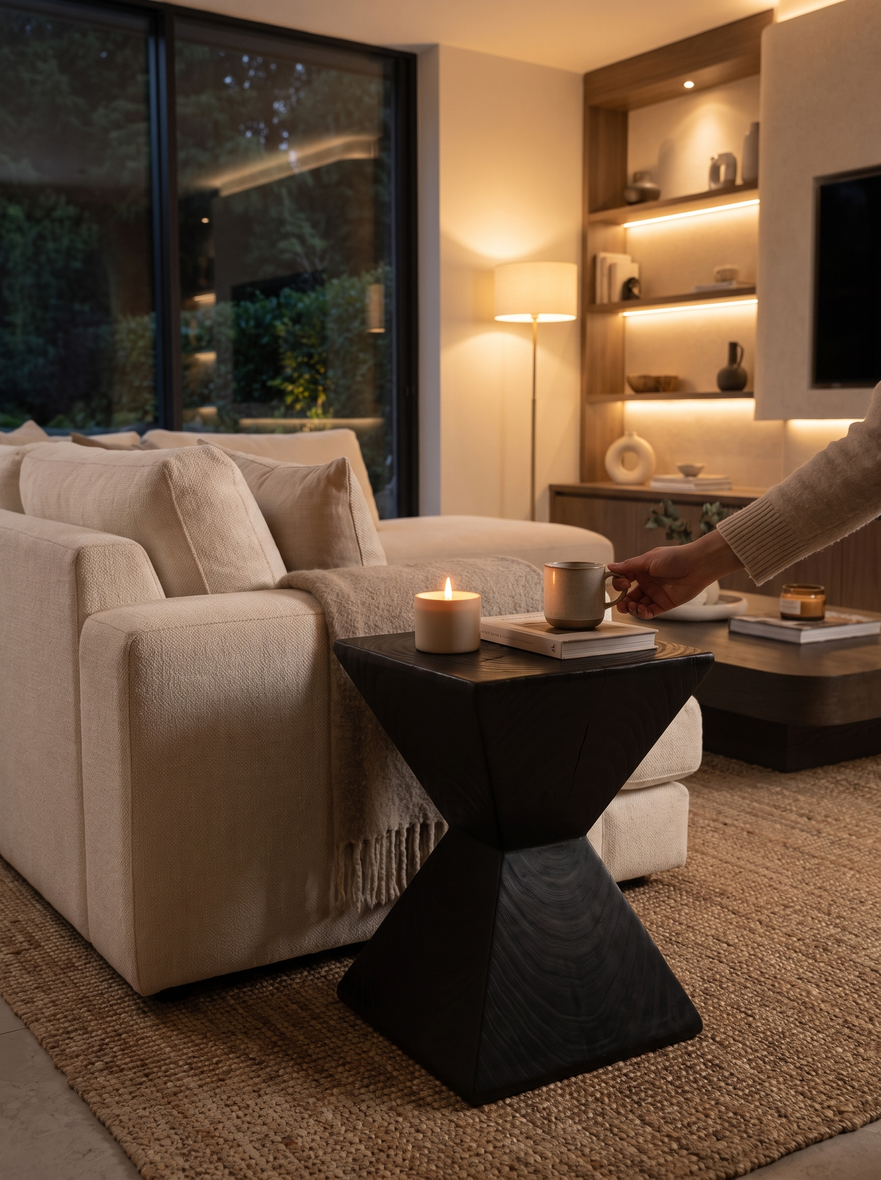 Log Sofa Side Table lifestyle 2