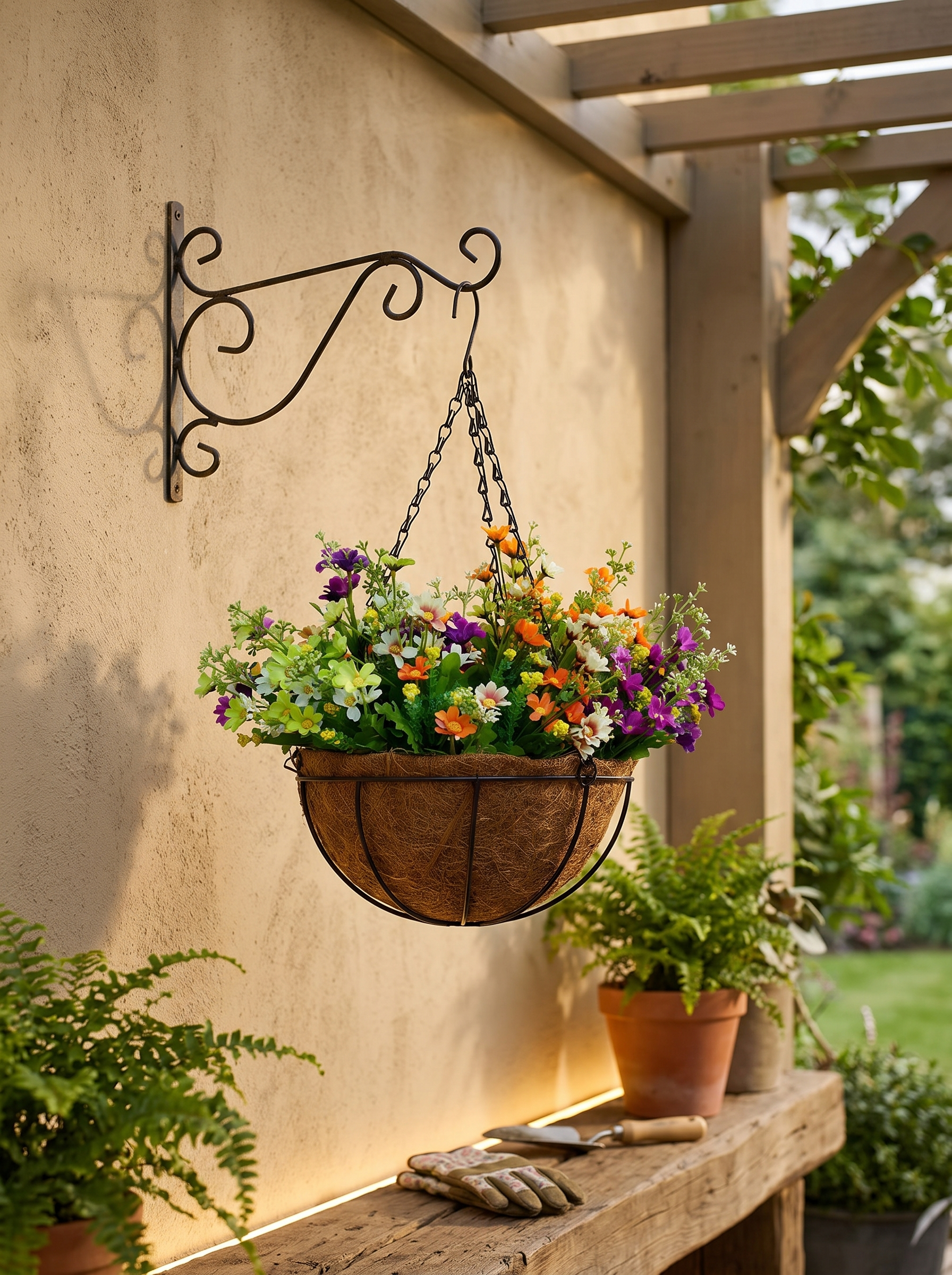 Garden Wall Mounted Plant Hooks lifestyle 2
