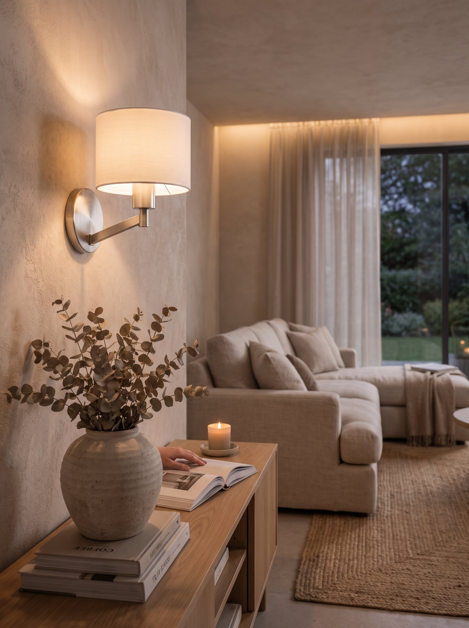 Nebula Brushed Nickel Wall Lamp lifestyle 2
