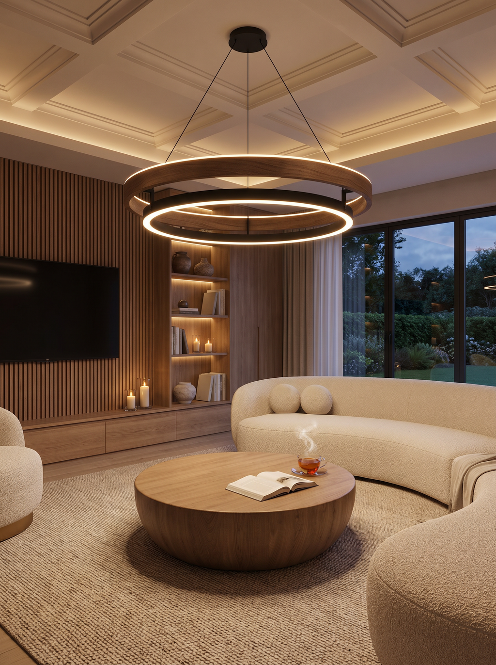 Italian Wood Grain Chandelier lifestyle 3