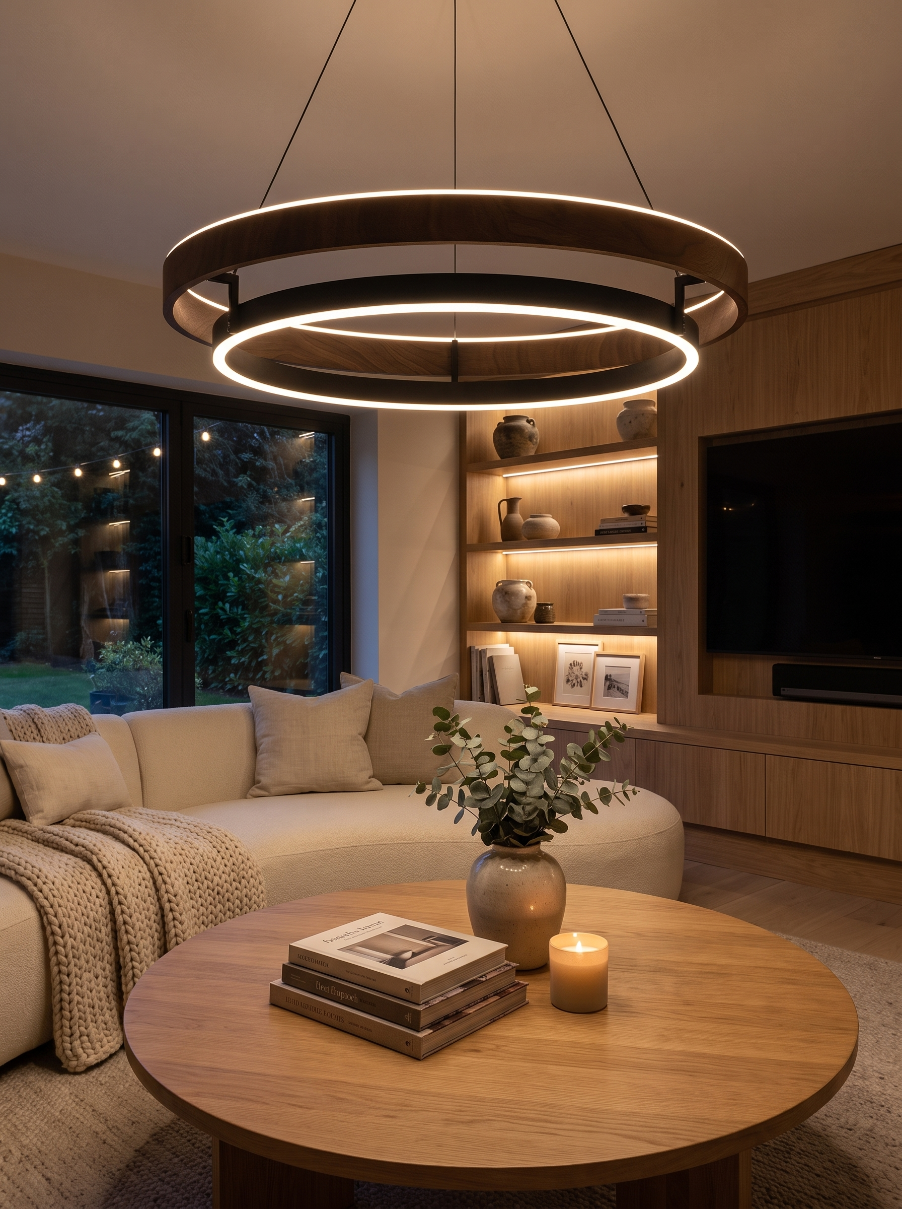 Italian Wood Grain Chandelier lifestyle 2